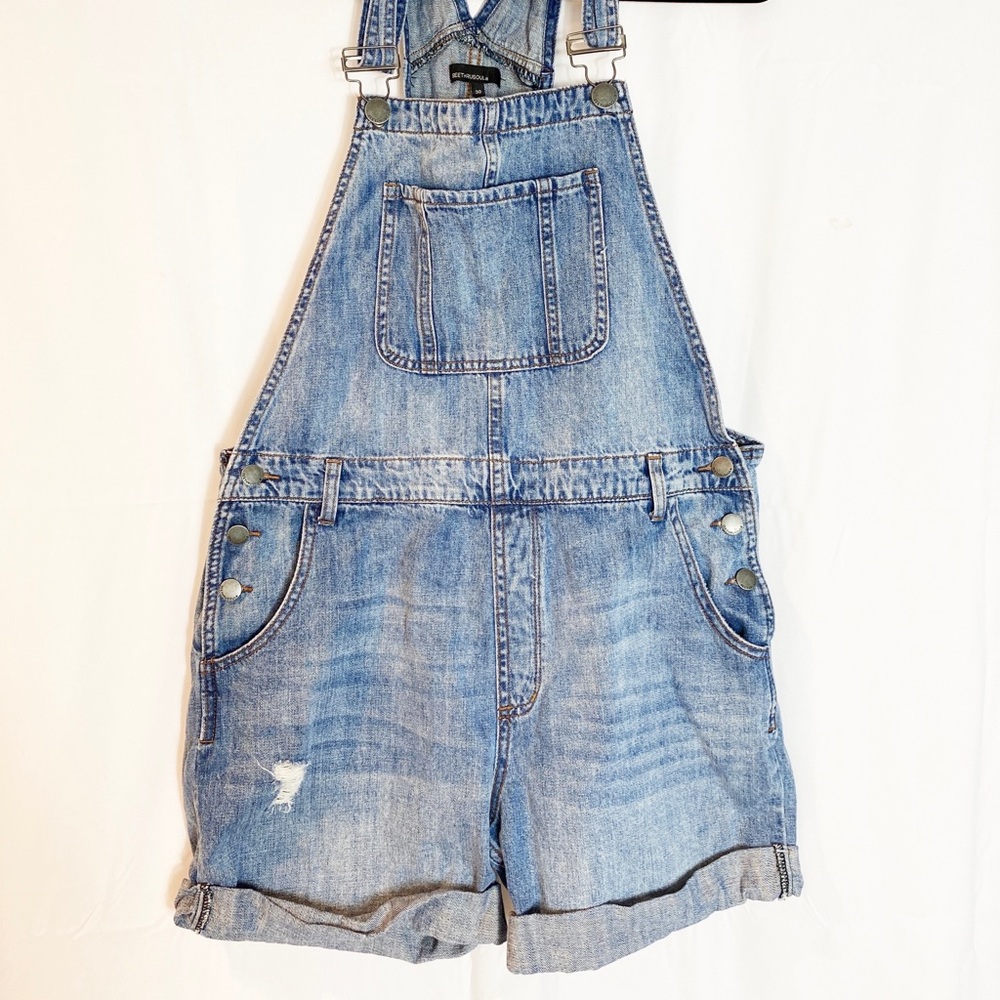 Overall short denim